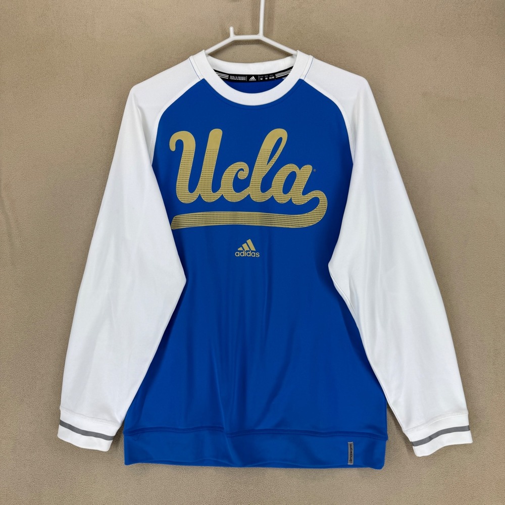 Adidas UCLA Bruins Long Sleeve Crewneck Sweatshirt Men's Medium Blue Gold